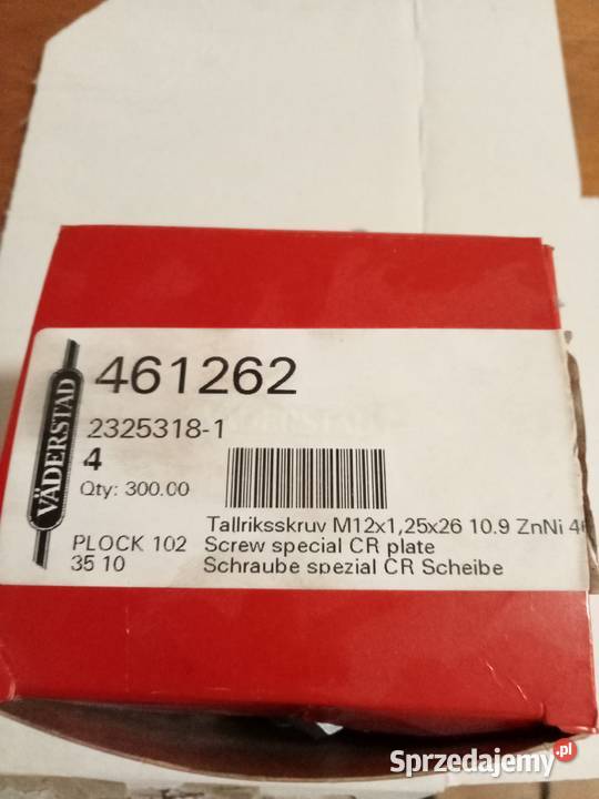 Śruba do talerza Vaderstad M12x125x26 Głogów