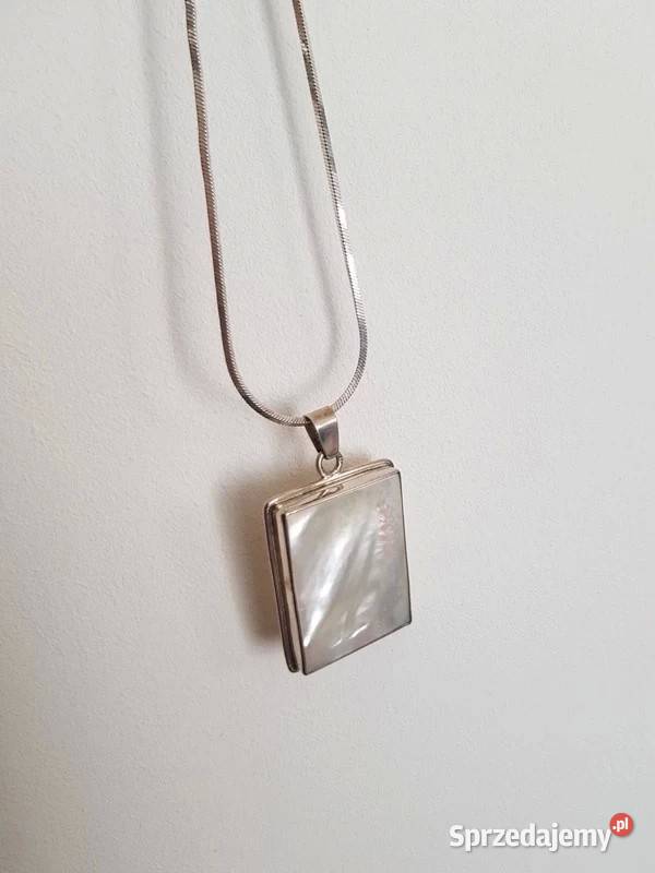 Komplet 925 z masą perłową białą Kraków