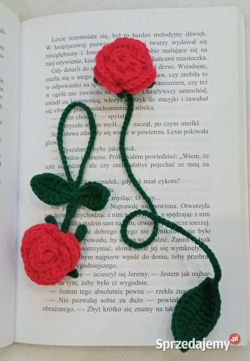 Różyczki wykonane na szydełku Łask