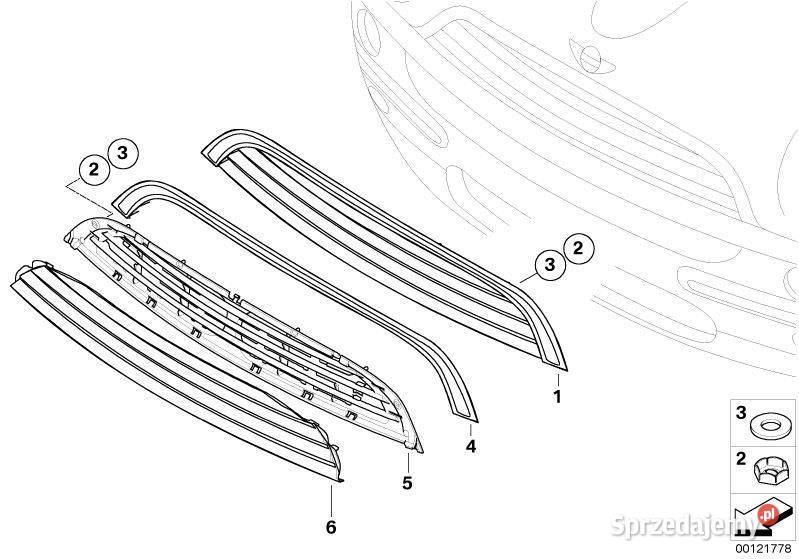 Kratka ozdobna przednia BMW 51137116964 Wrocław