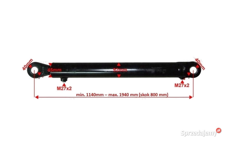 SIŁOWNIK Hydrauliczny CJ2F 80x45 Skok 800 L1140 Solec Kujawski sprzedam