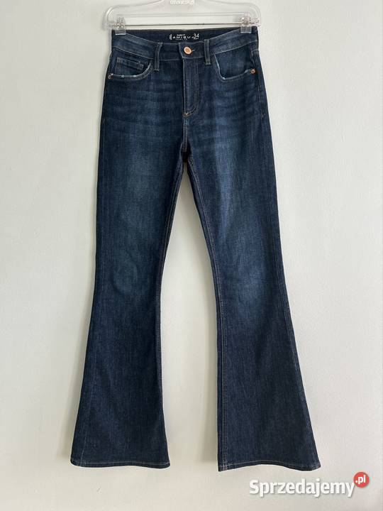 Jeansy flare XS spodnie dzwony jeansy szerokie Spodnie