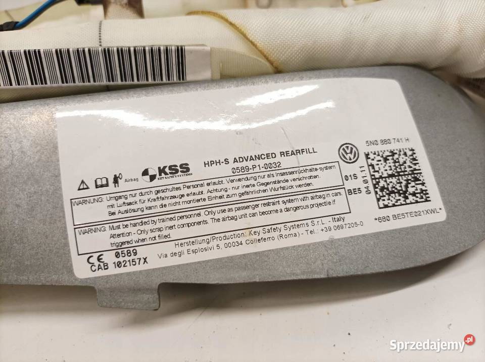 KURTYNA LEWA 5N 5N0880741H VW Volkswagen Tiguan Rok produkcji 2011