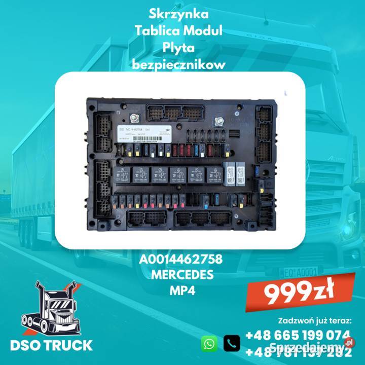 A0014462758 MERCEDES MP4 Skrzynka Tablica Modul Zawichost