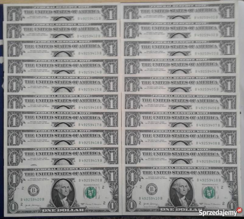 1 Dolar USA 2017 rUNC20 Kolejne numery Menn B Konin