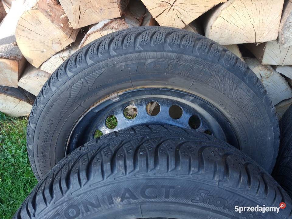 Sprzedam felgi stalowe z oponami zimowymi Średnica 14" Samochodowe małopolskie Osiek
