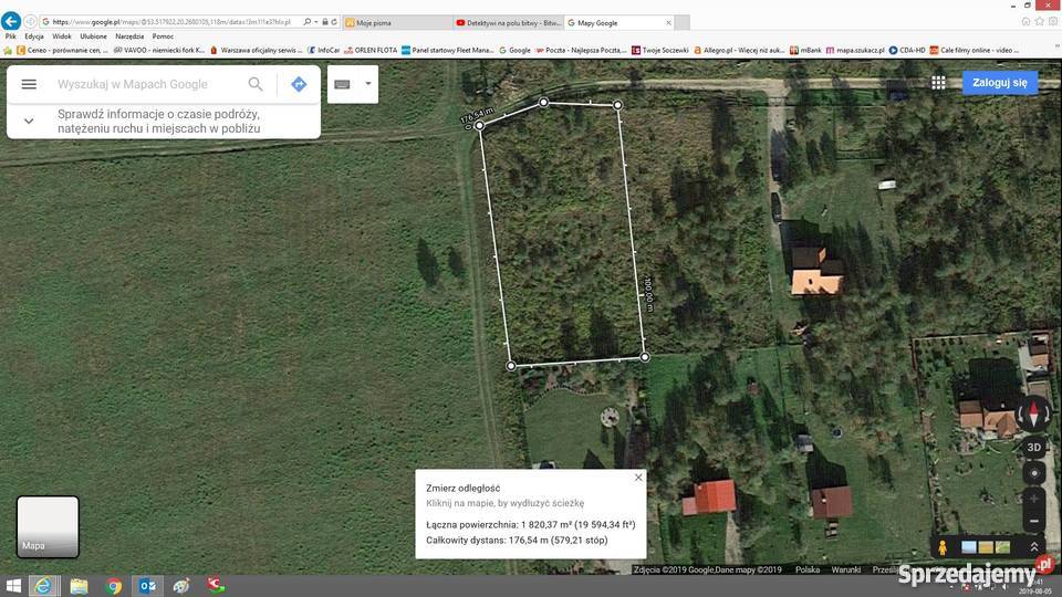 Sprzedam DZIAŁKĘ 1773m2 GĄSIOROWOOLSZTYNECKIE Grunty i działki Gąsiorowo Olsztyneckie