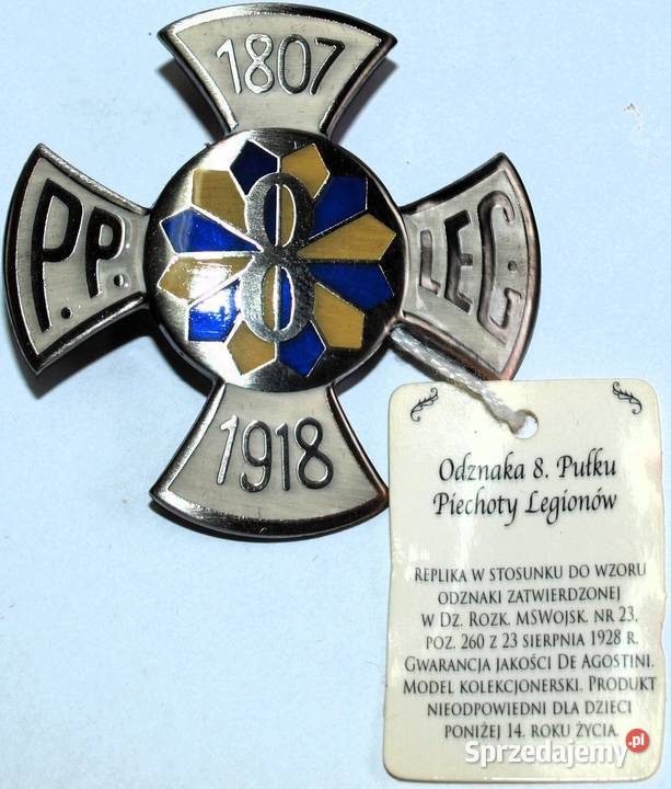 Odznaka 8 Pułk Piechoty Legionów II RP REPLIKA Militaria Warszawa
