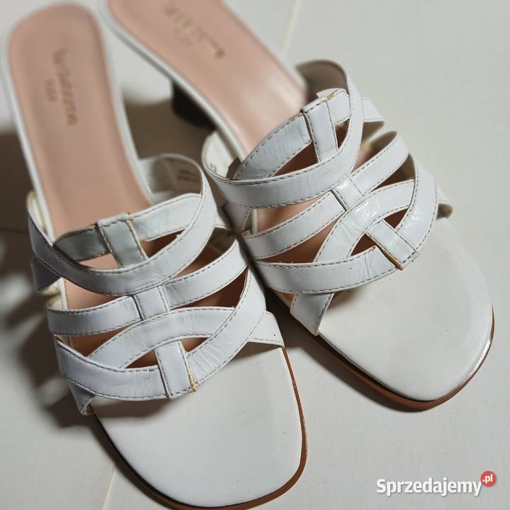 liz claiborne Buty Klapki białe Skóra Nowe 40 biały Nowy Sącz sprzedam