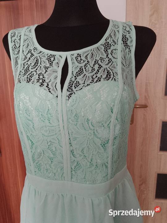 Sukienka koktajlowa miętowa Chrzanów