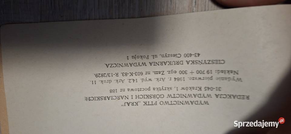 Pierwsze wydanie Z kart Wierchów 1984 unikat Łęczyca