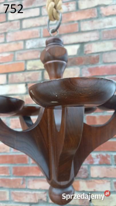 Żyrandol drewniany świecznik na świeczki Lampa Lampy wiszące Gawroniec