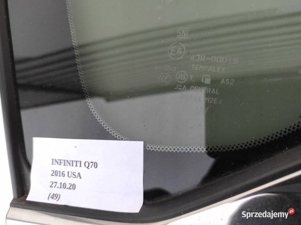 SZYBA KAROSERYJNA PRAWA LEWA INFINITI Q70 M35 wielkopolskie Nowy Tomyśl