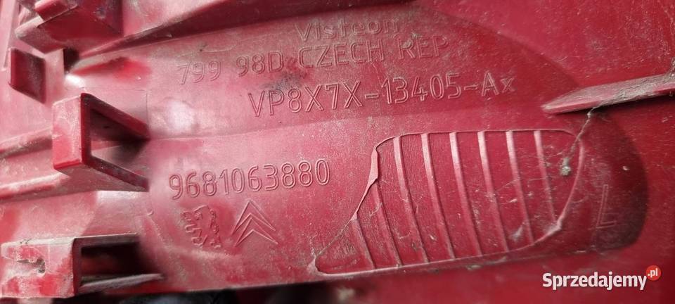 LAMPA LEWA TYŁ CITROEN C5 9681063880 osobowe Pozostałe Lipno