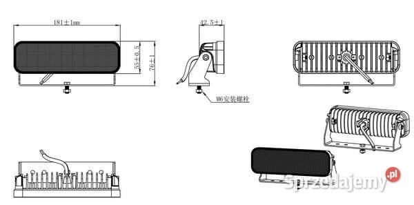 Lampa robocza LED prostokątna 54W 3960 lm 1030V Kamionna sprzedam