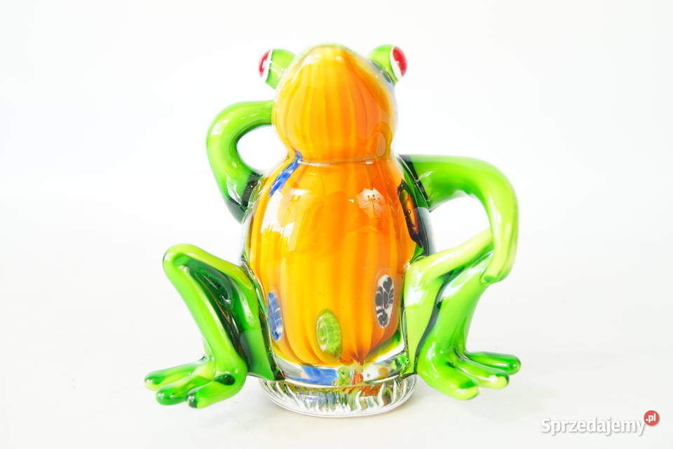 Figurka Murano style ŻABA żabka siedząca Gizałki
