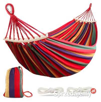 DUŻY HAMAK XXL z DRĄŻKIEM MOCNY Dwuosobowy Hamaki Warszawa