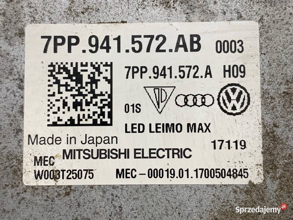 PRZETWORNICA XENON VW TIGUAN 7PP941572AB MODUŁ osobowe