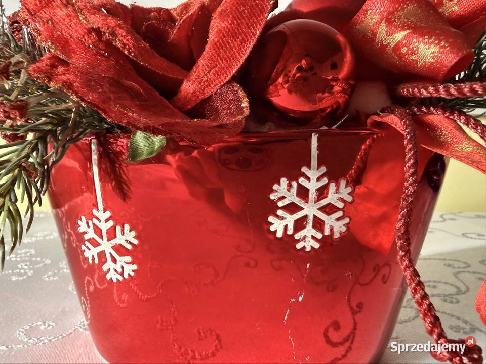 Stroik Bożonarodzeniowy Czerwony z Różami i Czerwionka-Leszczyny sprzedam