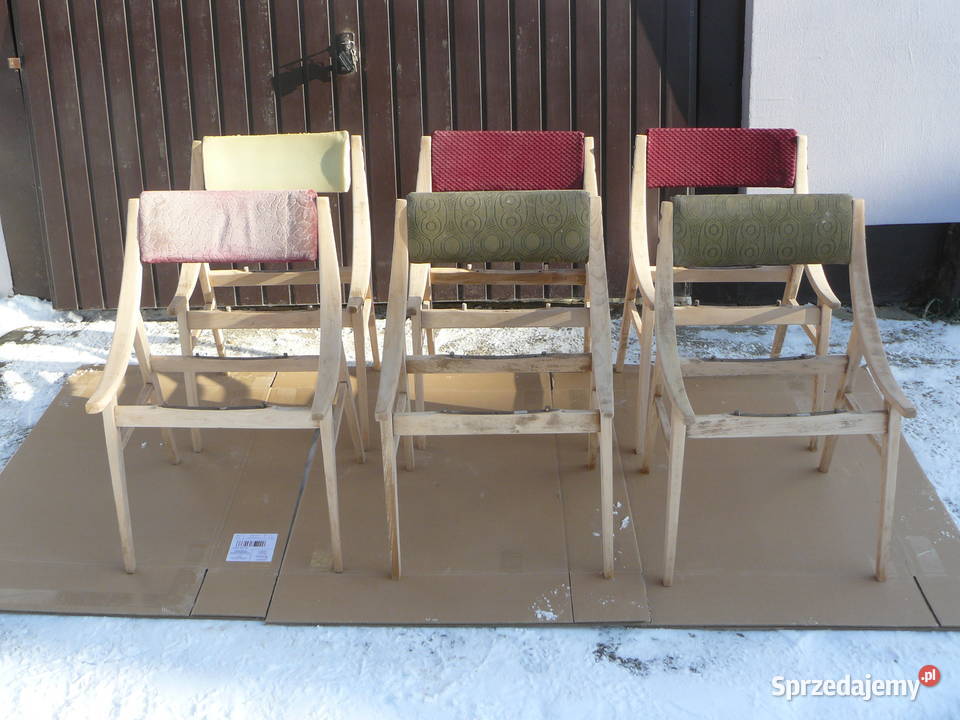 Stare krzesła skoczki proj J Kędziorek Nowy Sącz