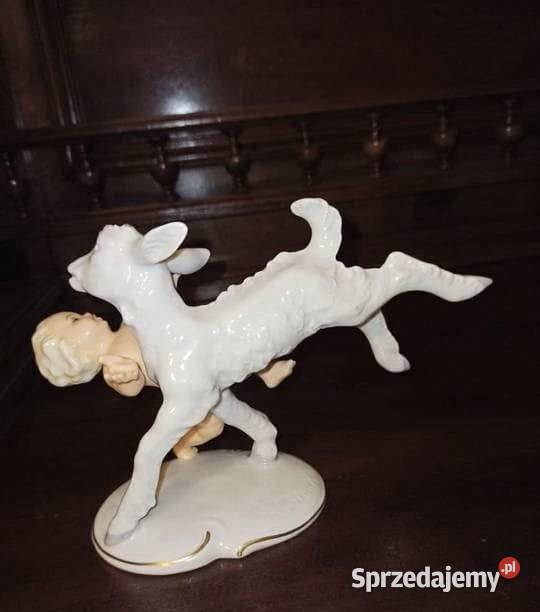 Figurka Putto z koziołkiem Schaubach Kunstl Gdańsk