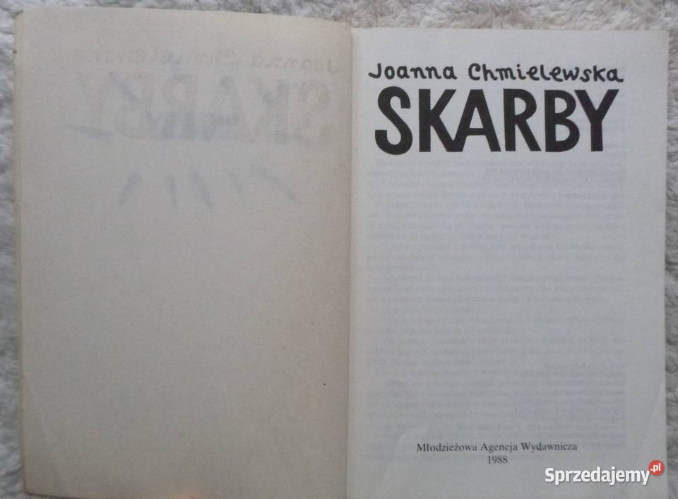 Skarby Joanna Chmielewska Proza i poezja Warszawa