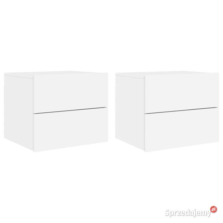 Wiszące szafki nocne z LED 2 białe WM836813 Nocne Warszawa