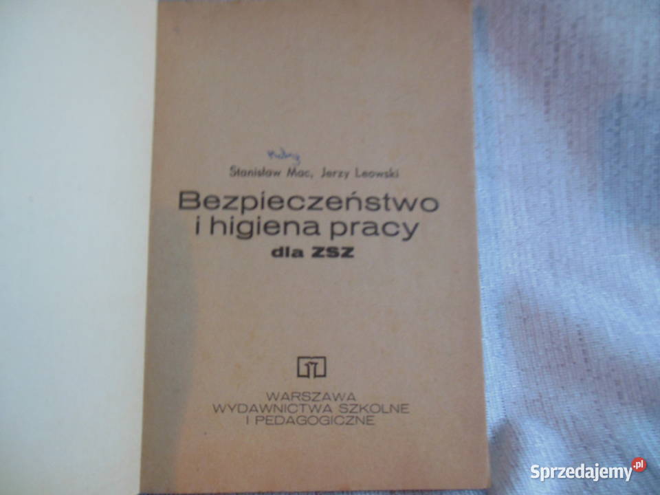 Bezpieczeństwo i higiena pracy Stanisław Mac Podręczniki świętokrzyskie Kielce