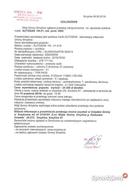 AUTOSAN H921 świętokrzyskie Smyków