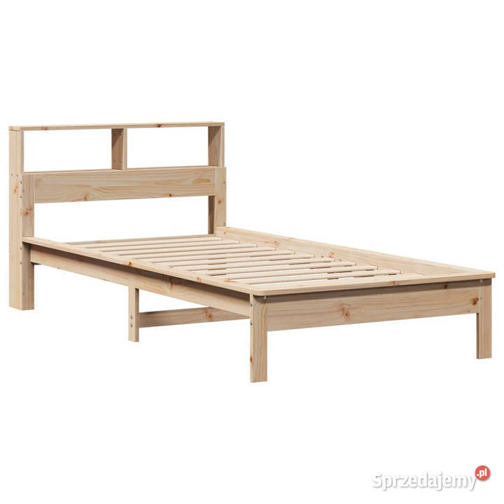 Łóżko z regałem bez materaca drewno sosnowe 80cm