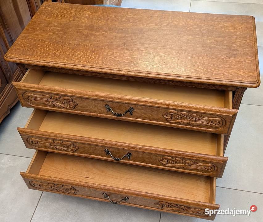 Dębowa komoda ludwikowskasklep Dąbrowa Górnicza śląskie sprzedam