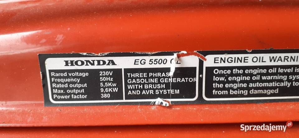 Agregat prądotwórczy HONDA EM 5500CXS Byczyna