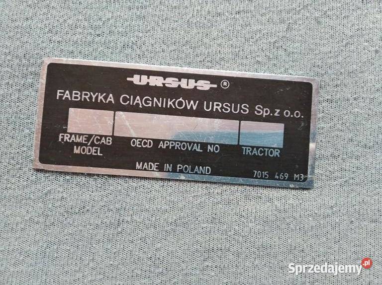 Ursus tabliczka znamionowa Pozostałe