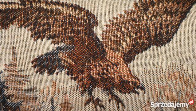 Piękny duży stary gobelin Tkaniny Inowrocław