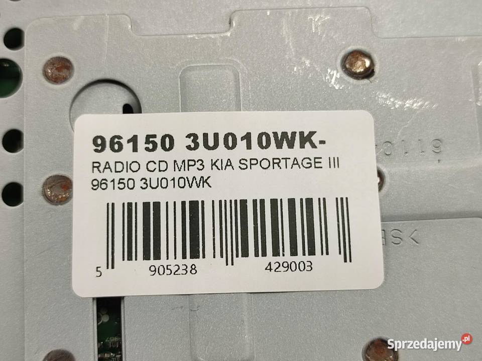 RADIO CD MP3 KIA SPORTAGE III SL 20092017