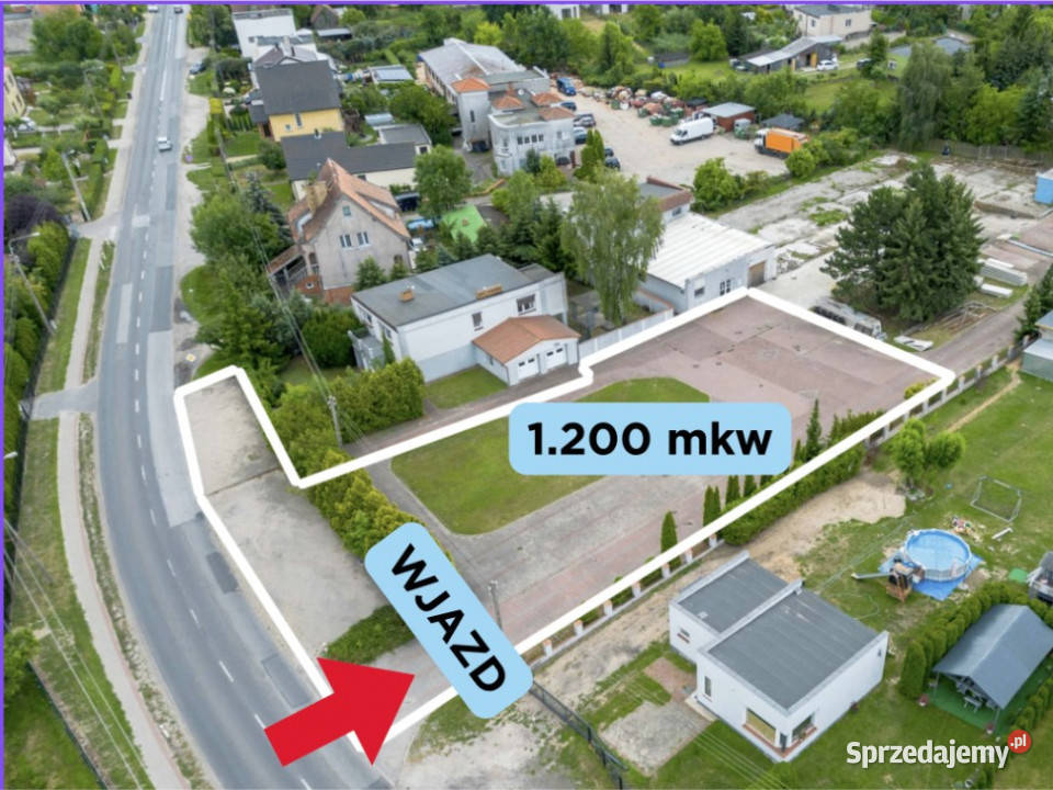 Gniezno Teren usługowy ok 1 200 m z parkingiem 1200m2 sprzedam