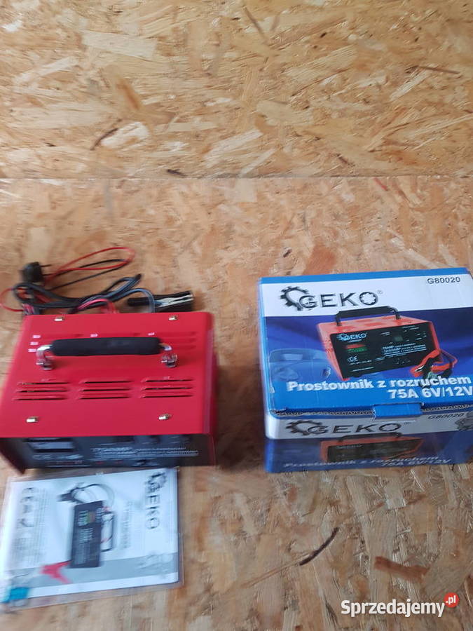 Prostownik samochodowy z rozruchem 612V 75A GEKO wielkopolskie
