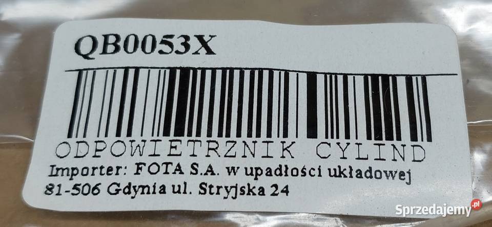 ODPOWIETRZNIK HAMULCA M7X1 DŁ262MM QB0053X 79 osobowe dolnośląskie Mielęcin