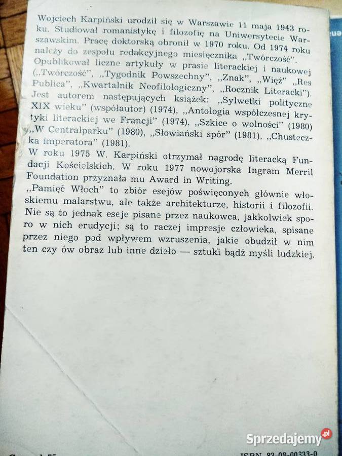 Pamięć Włoch Książki Bródno antykwariaty szkolne Warszawa