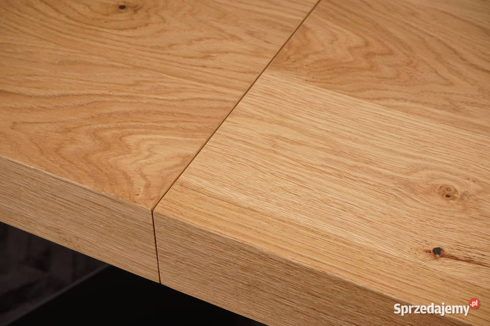 Stół Dębowy Szczotkowany Sękaty Stopa Czarna mazowieckie