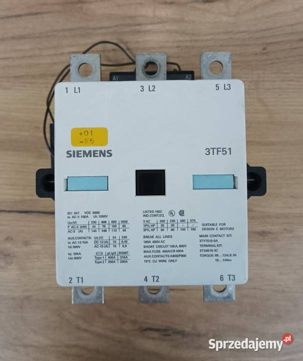 Stycznik Siemens 3TF51 Leśna