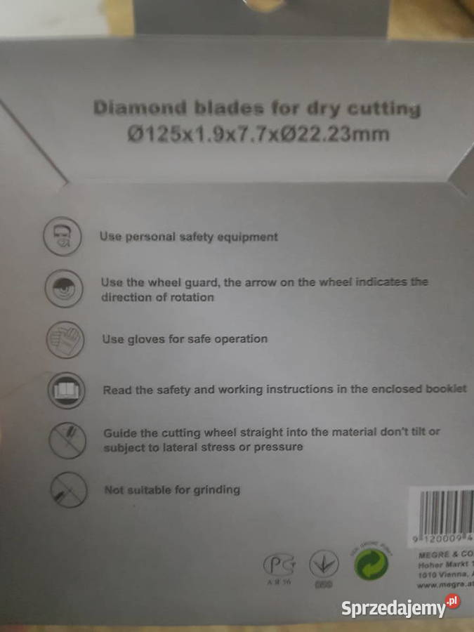 TARCZA 125 MM DIAMENTOWA DO CIĘCIA BETONU wielkopolskie Głogowa