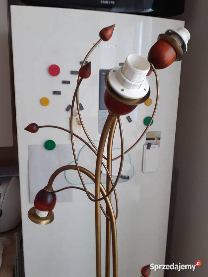 lampa żyrandol trójramienny i lampa stojąca Kraków