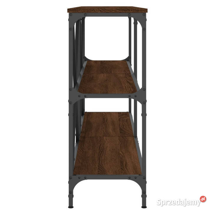 Stolik konsolowy brązowy dąb 160x30x75 WM832852 Warszawa