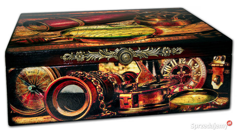 DUŻA SKRZYNIA PODRÓŻNIKA drewniany kufer 40x30 Bydgoszcz