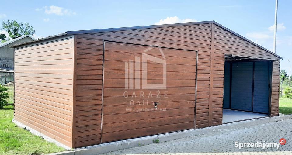 GARAŻ BLASZANY 8m x 6m dwuspad 2x Brama 373zł/m2 Brzesko