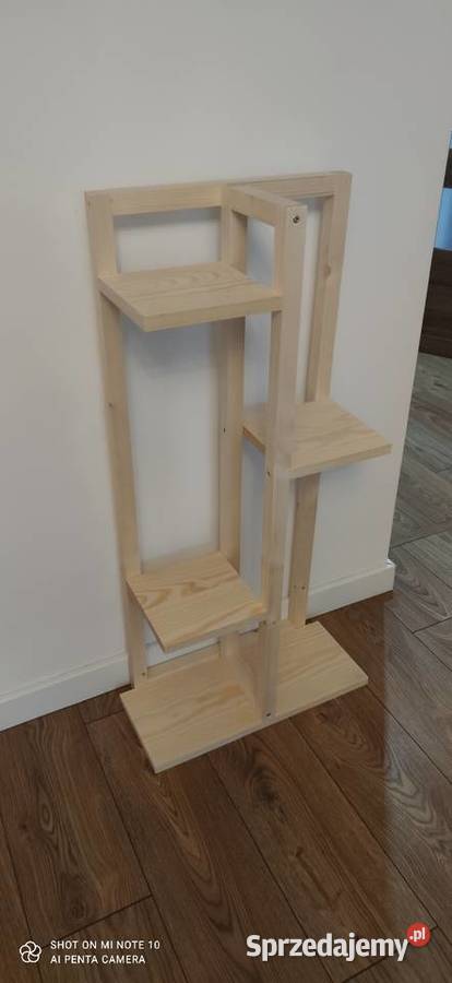 Kwietnik drewniany stojak na kwiaty łódzkie Zduńska Wola