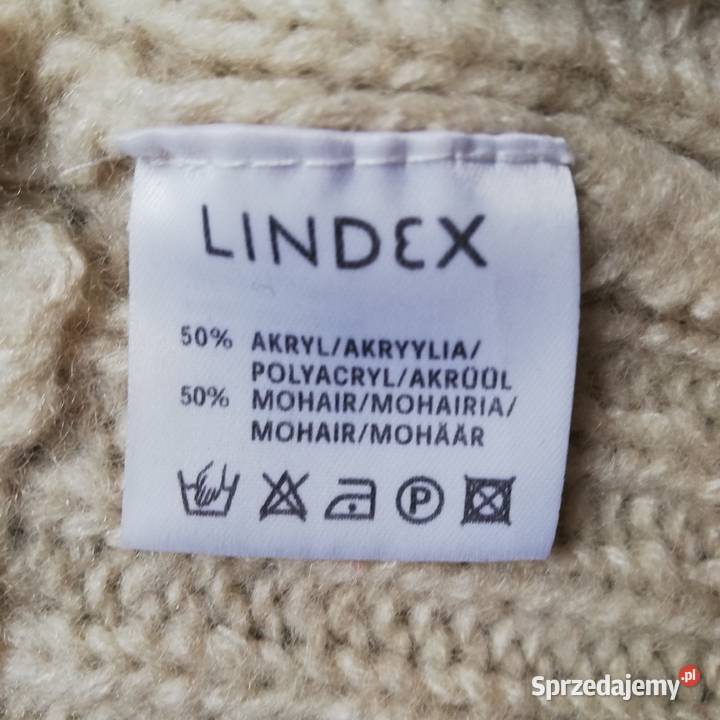 sweter sweterek Lindex narzutka cardigan M 38 biały Zakole-Wiktorowo