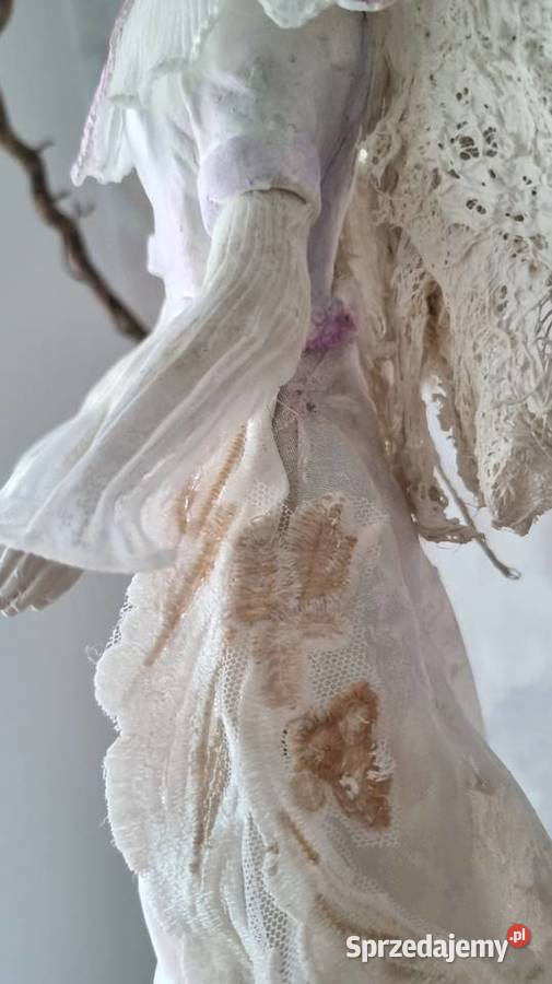 Piękny anioł ecru róż perła Zamość