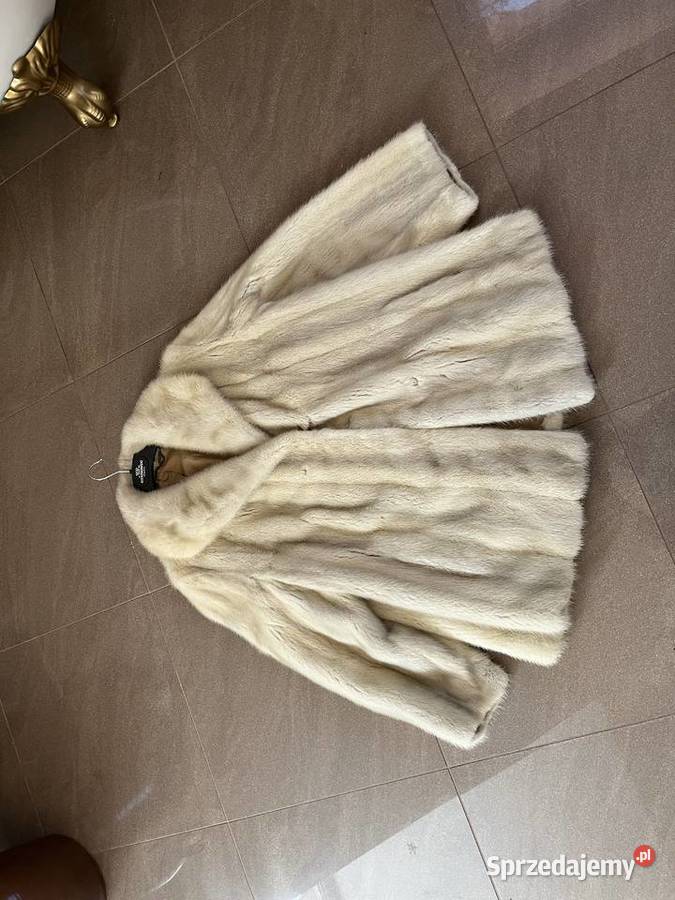 Futro z norek kremowe jasne palomino Rozmiar 38(M) Łowęcin